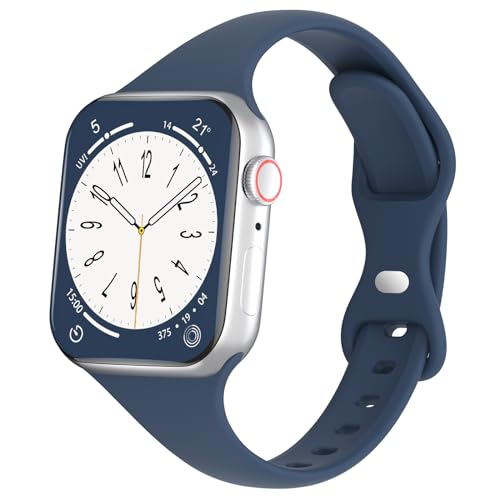 Slim Silicone Sport Band for Smartwatch Lightweight Comfort Fit