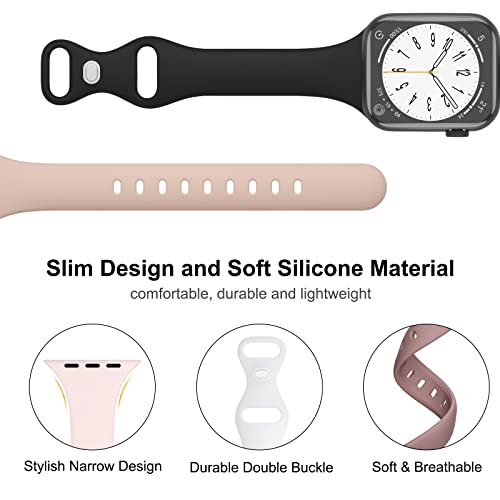 Slim Silicone Sport Band for Smartwatch Lightweight Comfort Fit